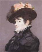 Edouard Manet, Portrait de Jeanne Martin au Chapeau orne dune Rose